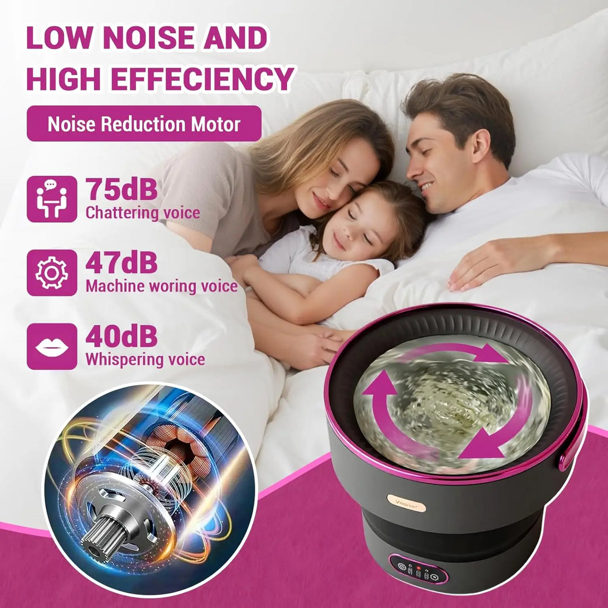 Portable 13L Mini Washing Machine Foldable with Spin Basket 4 Modes for Baby Clothes