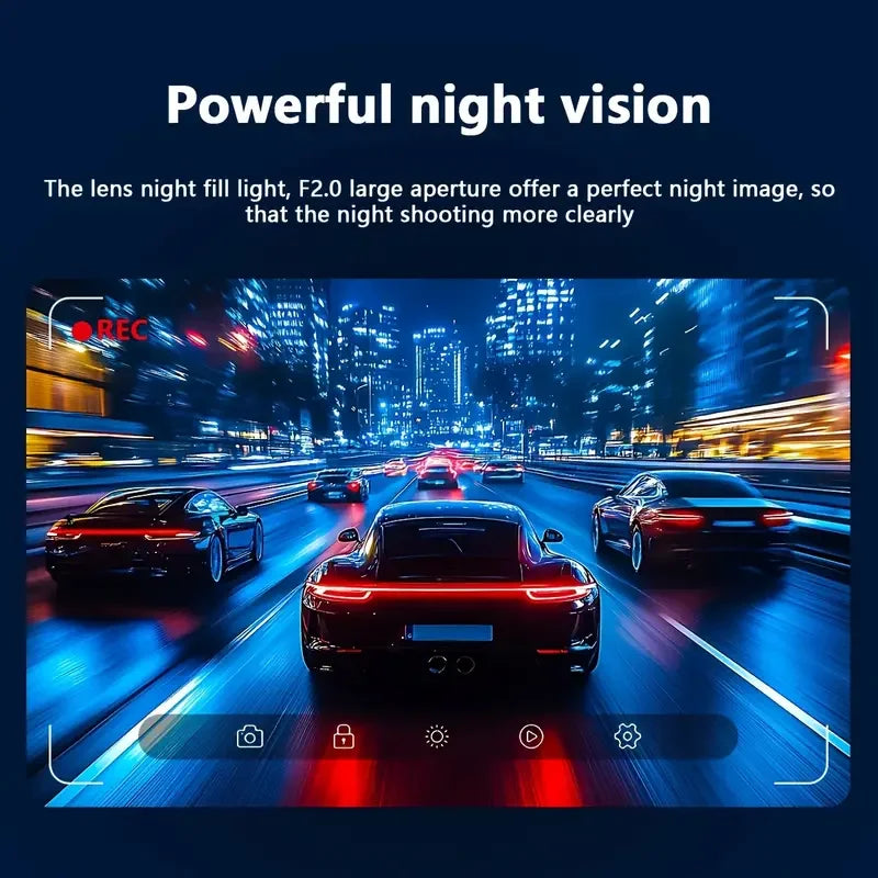 HD 1080P Car Dash Cam 3 Lens Front Rear Interior Camera Night Vision G-Sensor