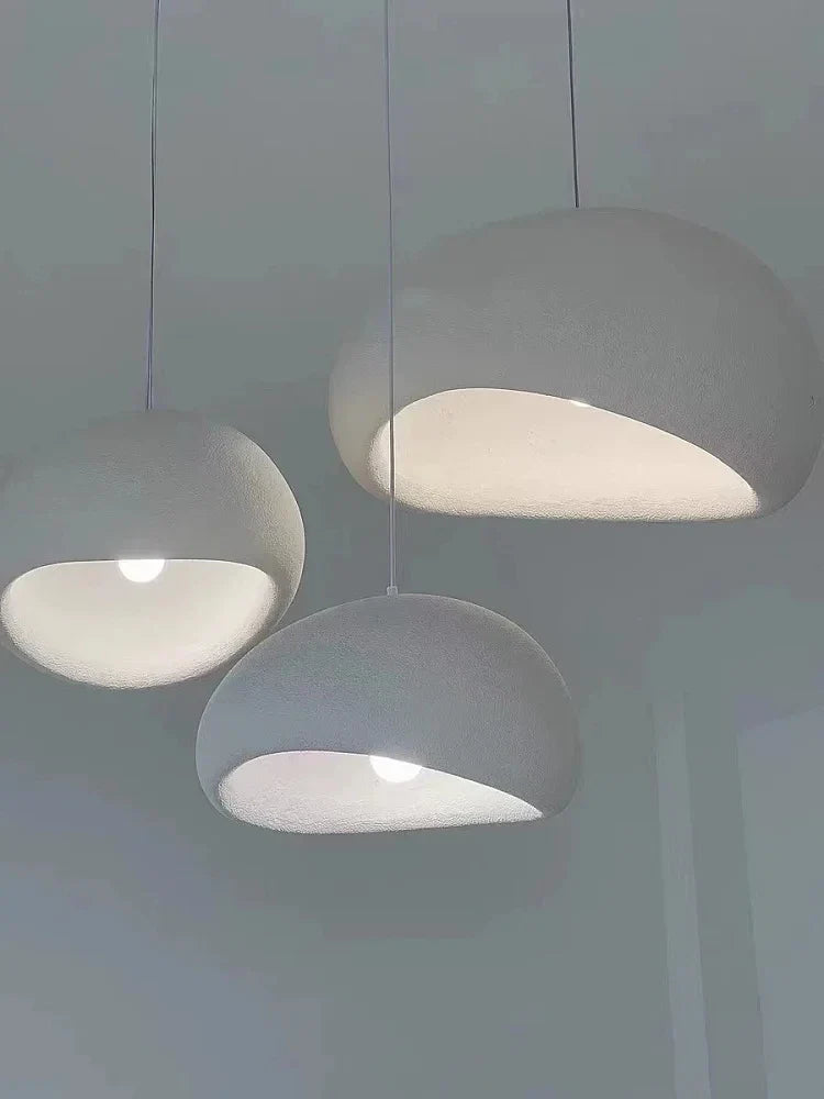 Moktan Sabai Nordic Wabi Sabi LED Chandelier – E27 Pendant Light for Kitchen & Bar