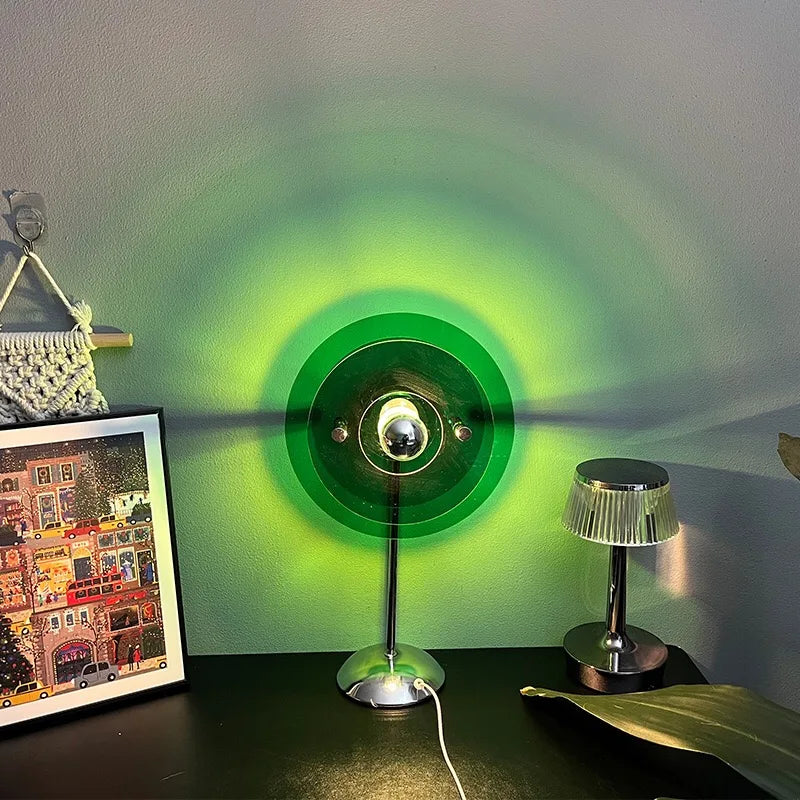 Sunset Projection Lamp Rainbow LED Night Light USB Photography Wall Decor