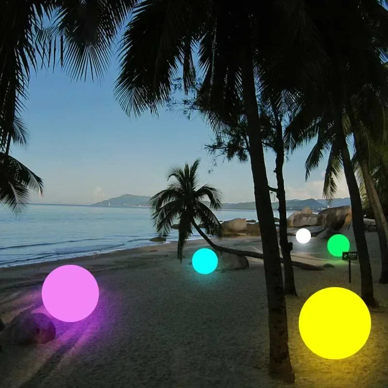 Solar LED Ball Light RGB Outdoor Waterproof Lawn Pool Garden Lamp with Remote