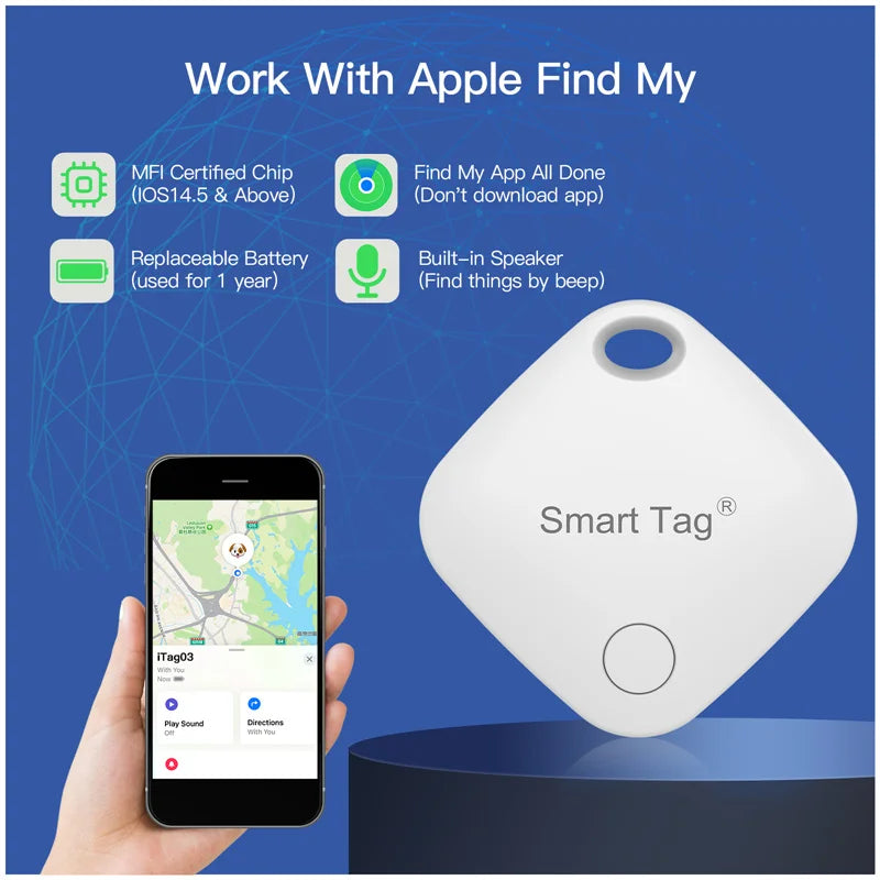 Bluetooth Item Tracker Works with Find My App Anti Lost Locator for iPhone