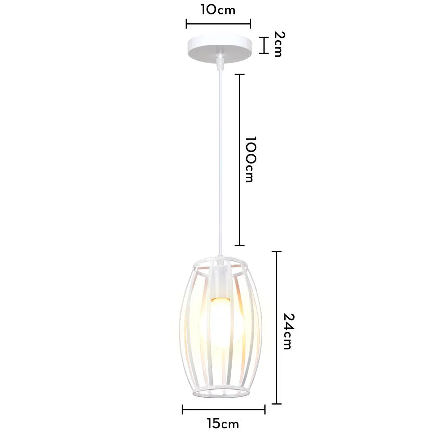 Retro Loft Industrial Pendant Light Wrought Iron Metal Ball E27 Hanging Lamp
