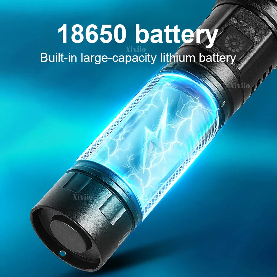 Ultra Bright Rechargeable LED Flashlight Tactical Torch Outdoor Camping