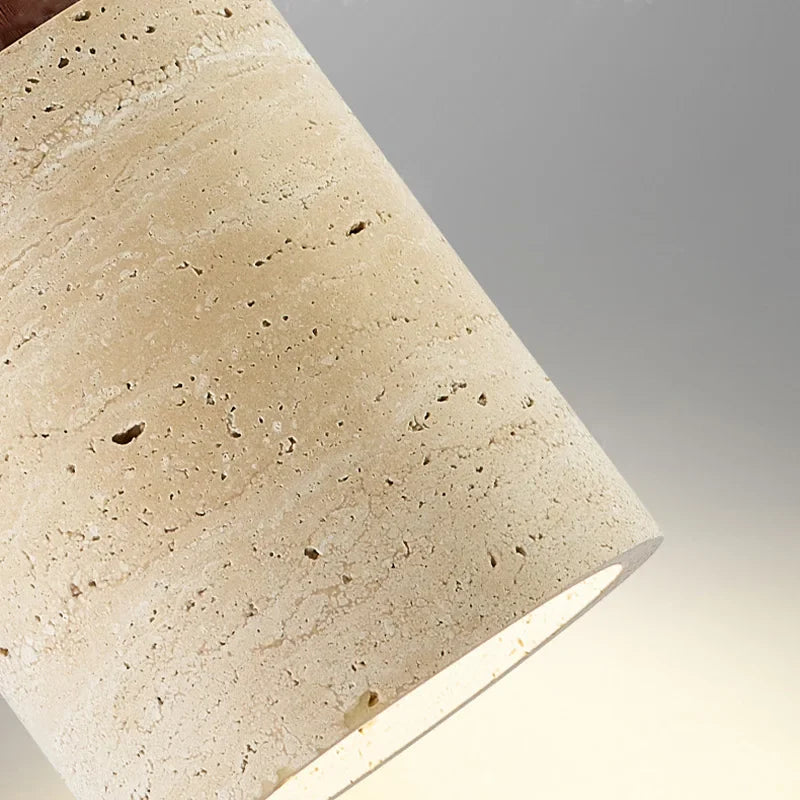 Japanese Wabi Sabi Stone Pendant Light – Modern Bedside Hanging Lamp for Bedroom