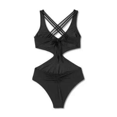 Shade & Shore Women's Monokini Strappy Back One Piece Swimsuit Cut Out