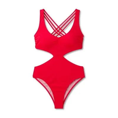 Shade & Shore Women's Monokini Strappy Back One Piece Swimsuit Cut Out