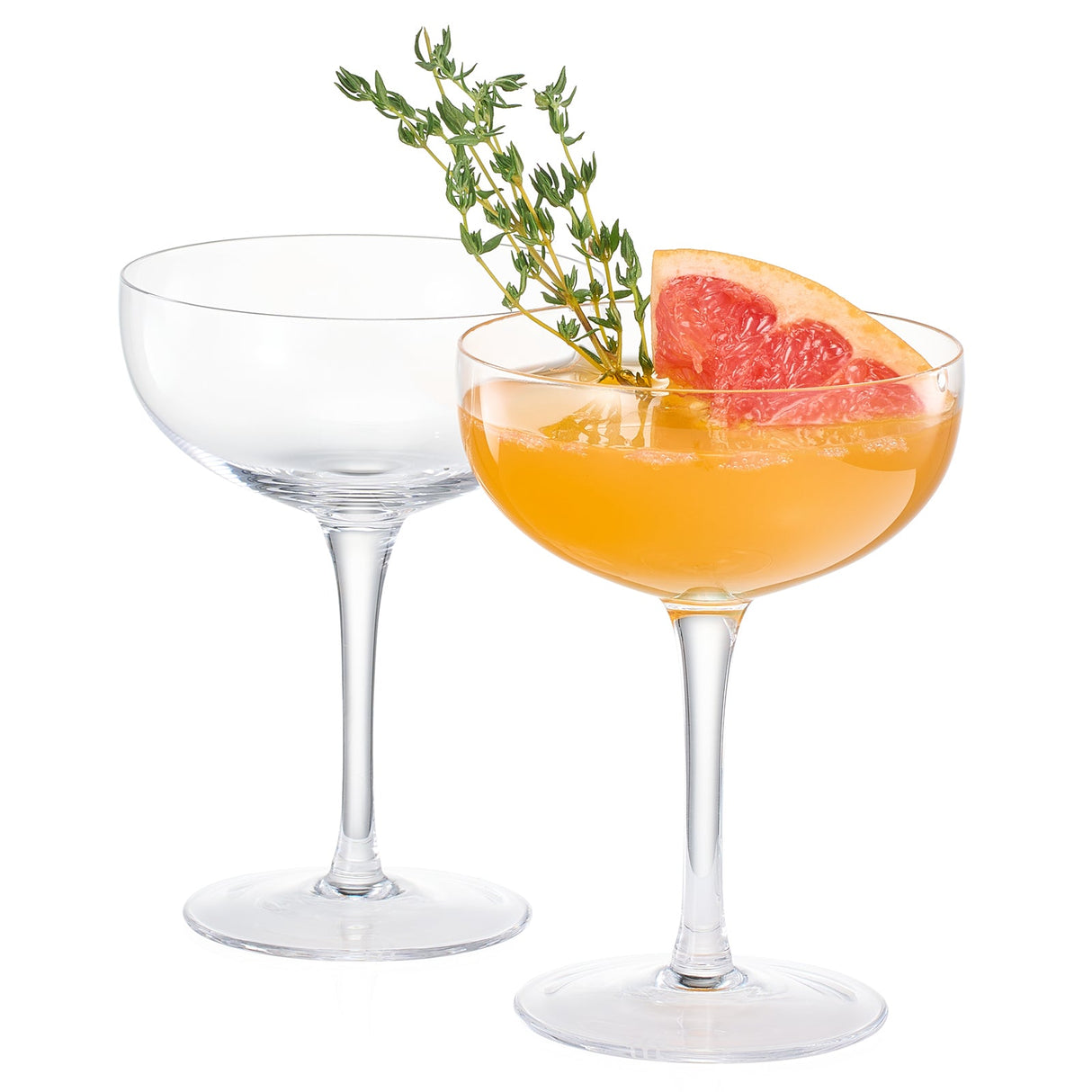 Classica-Champagne-Coupe-Cocktail-Glassware,-Set-of-2-Champagne-Glasses