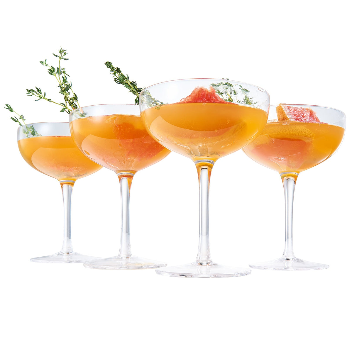 Classica-Champagne-Coupe-Cocktail-Glassware,-Set-of-4-Champagne-Glasses