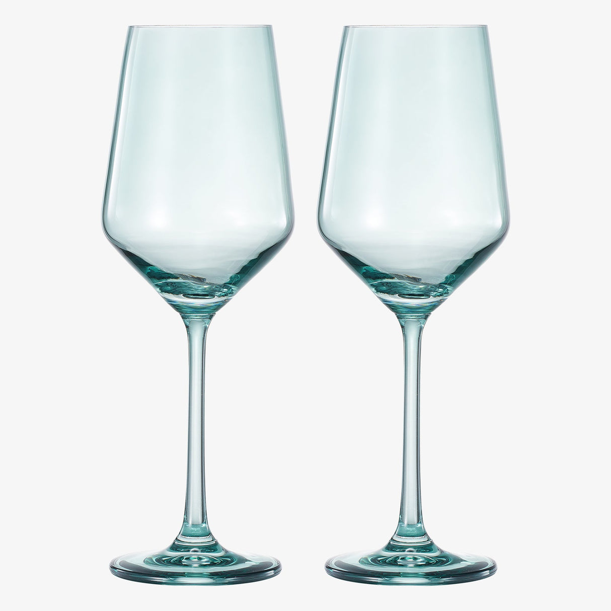 Tonal Stemmed Wine Glassware, Forest Green, Set of 2