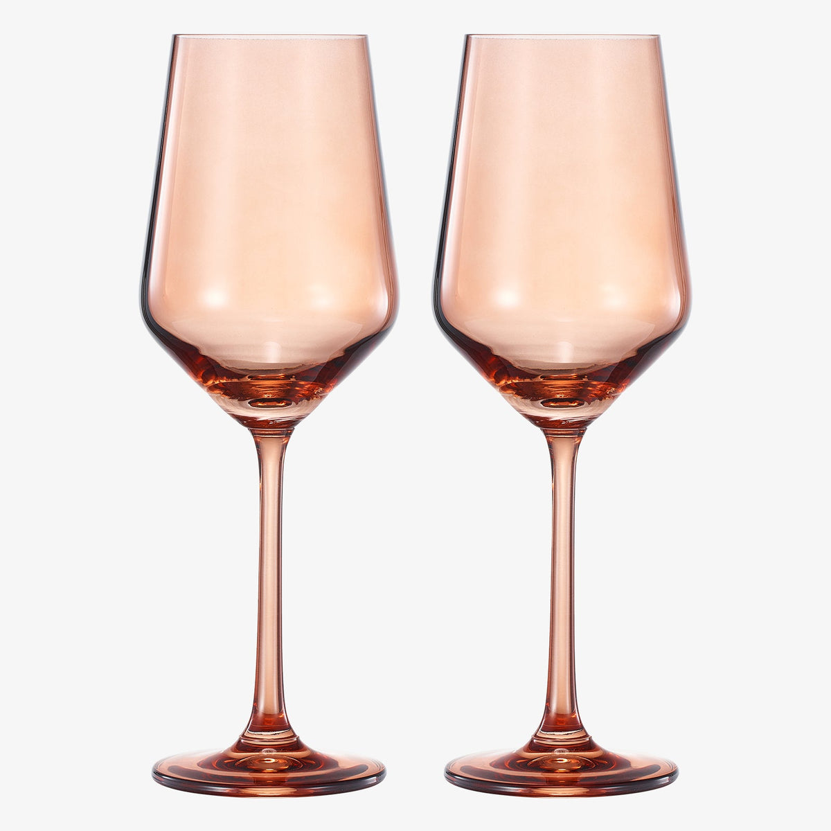 Tonal Stemmed Wine Glassware, Burnt Orange, Set of 2