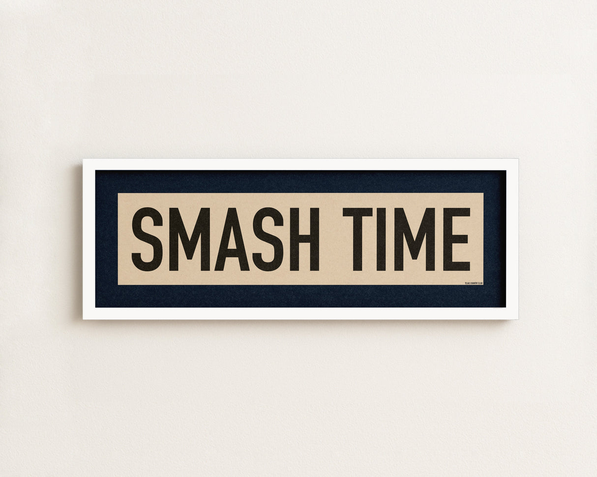 Framed Smash Time Pickleball Art Scroll Sign