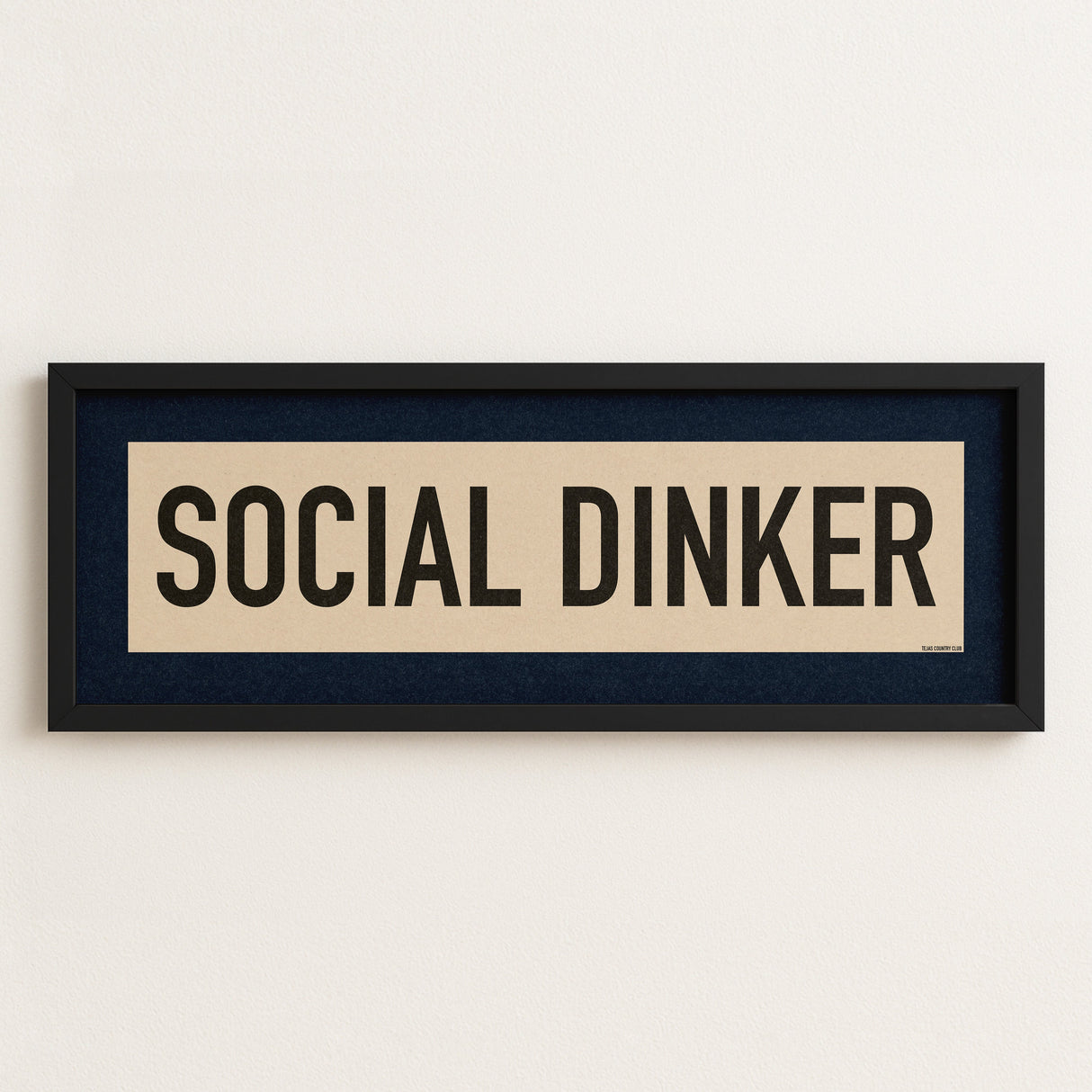 Framed Social Dinker Pickleball Art Scroll Sign