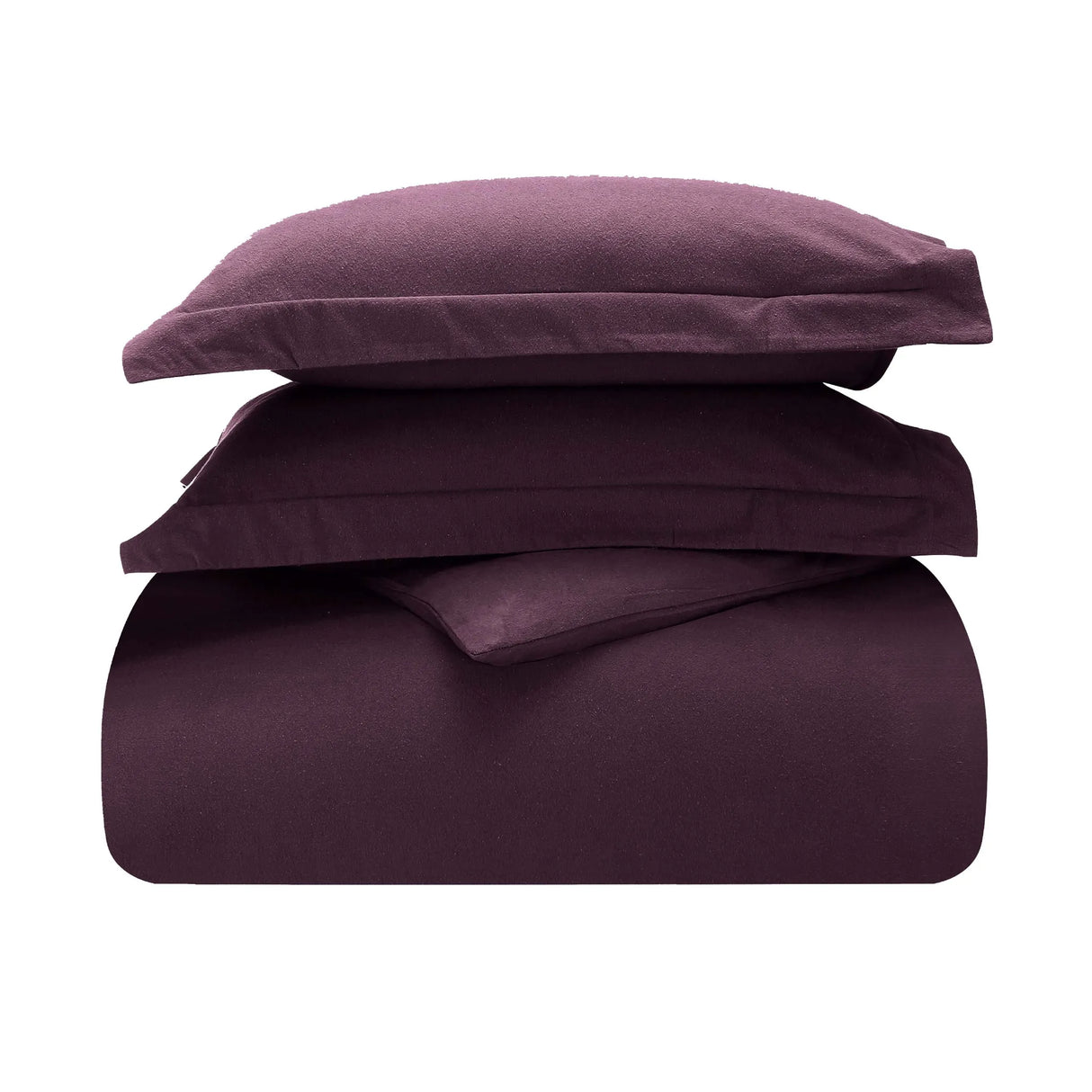 Flannel Cotton Modern Solid Fuzzy Duvet Cover Set With Pillow Shams - Duvet Cover Set by Superior Brand