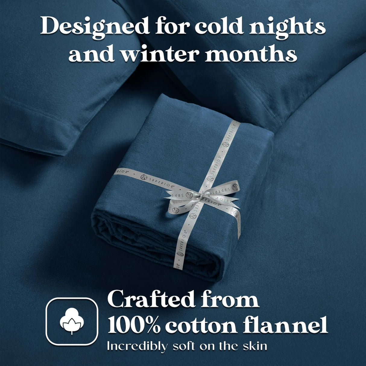 100% Cotton Flannel Solid Deep Pocket Bed Sheet Set - Sheet Set by Superior Brand