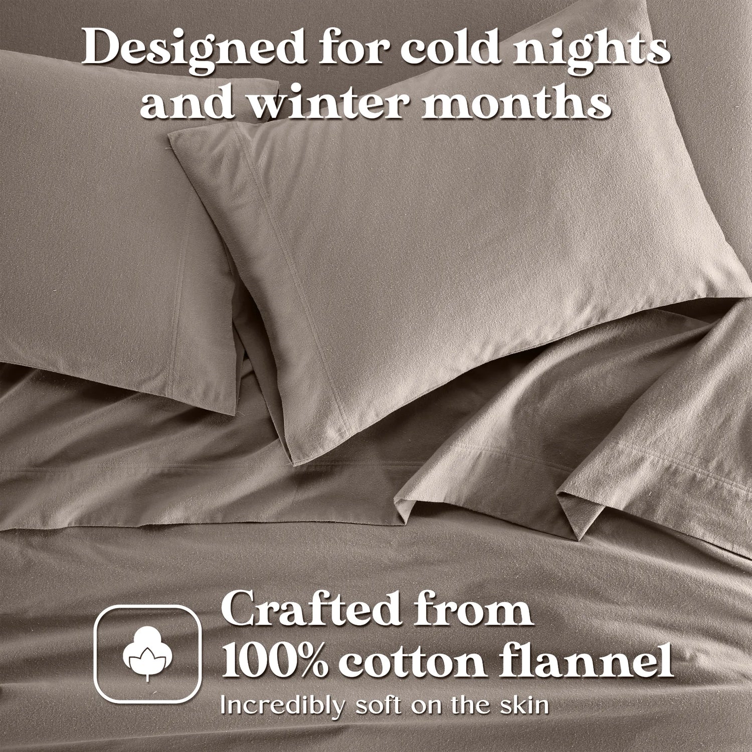 Solid Flannel Cotton Soft Fuzzy Pillowcases, Set of 2 - Pillowcases by Superior Brand