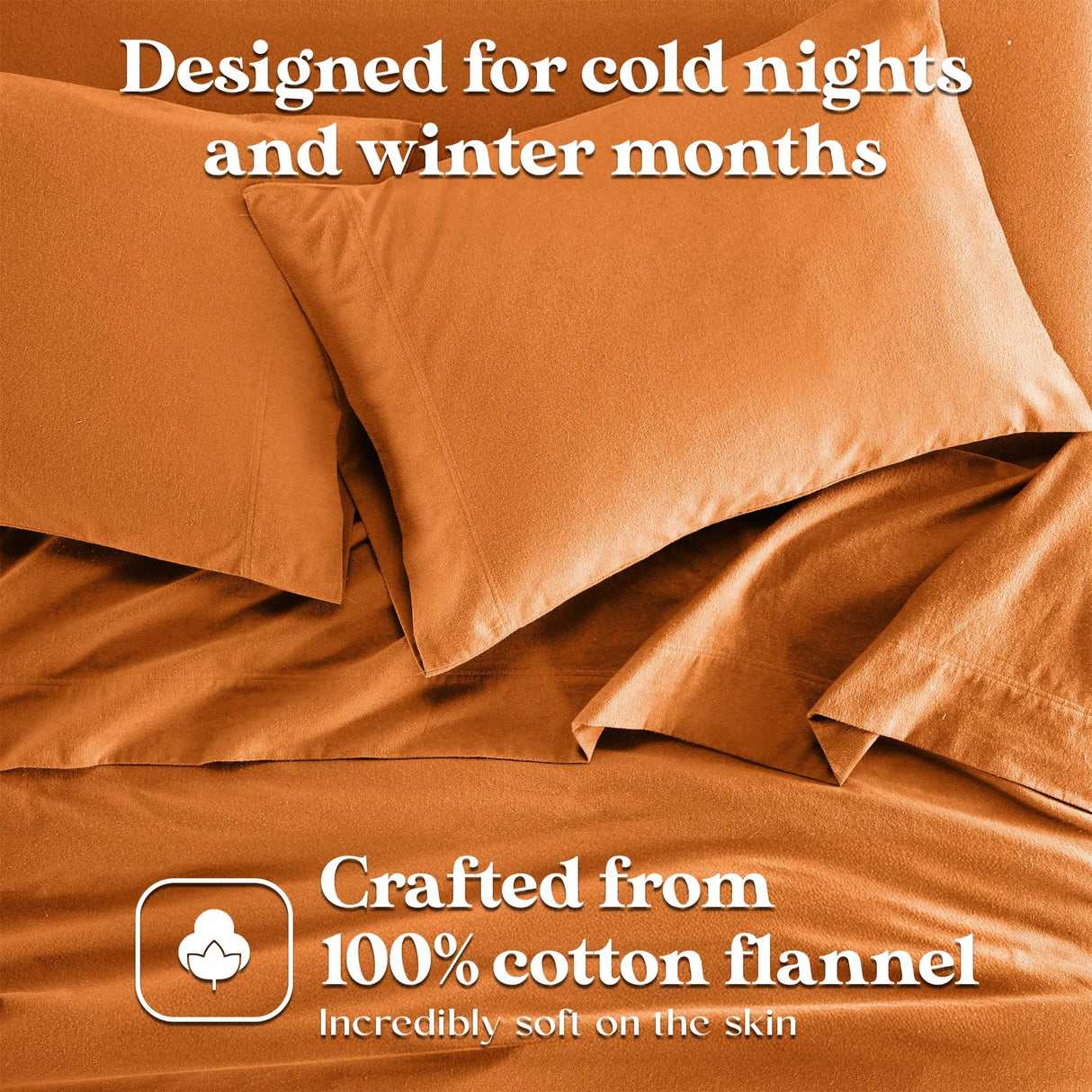 Solid Flannel Cotton Soft Fuzzy Pillowcases, Set of 2 - Pillowcases by Superior Brand