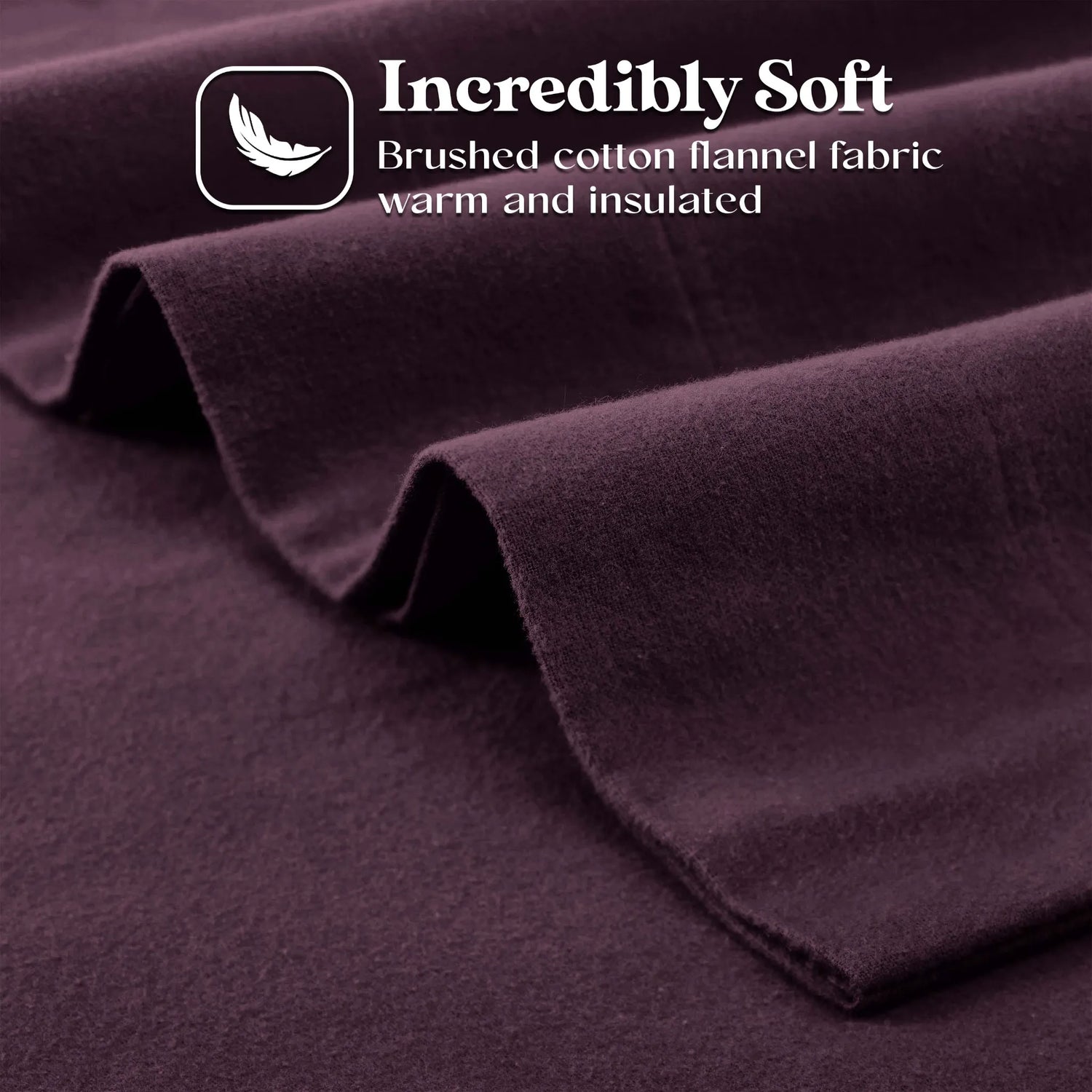 100% Cotton Flannel Solid Deep Pocket Bed Sheet Set - Sheet Set by Superior Brand