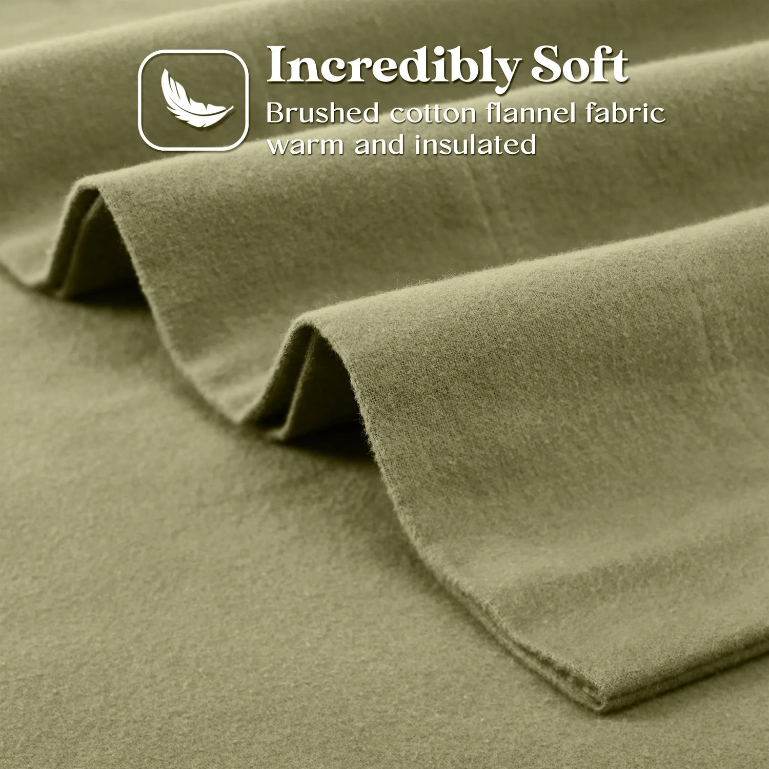 100% Cotton Flannel Solid Deep Pocket Bed Sheet Set - Sheet Set by Superior Brand