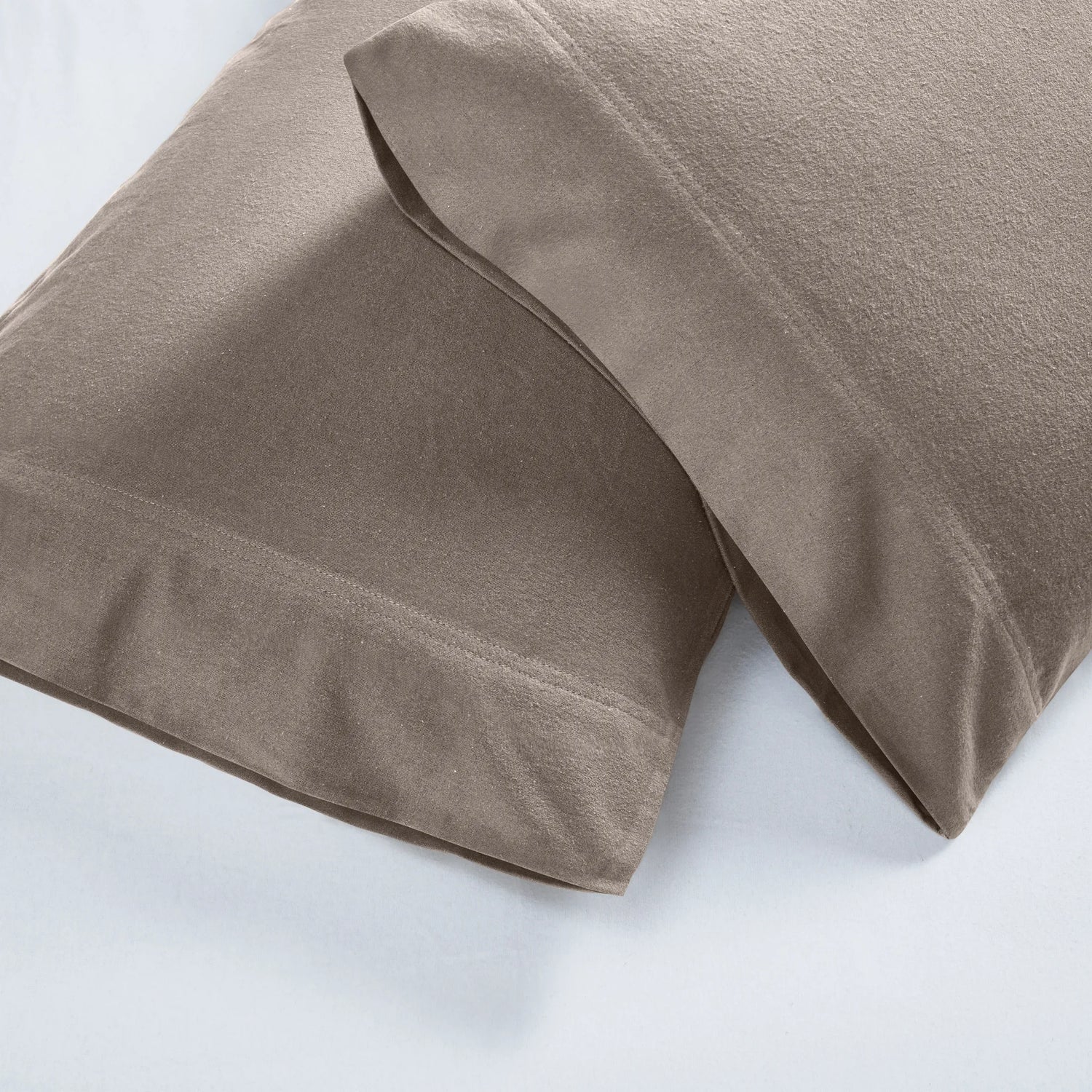 Solid Flannel Cotton Soft Fuzzy Pillowcases, Set of 2 - Pillowcases by Superior Brand