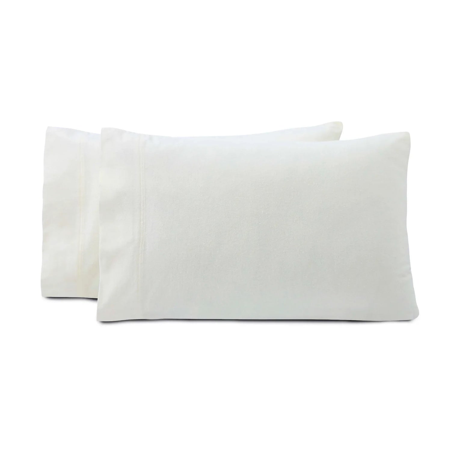 Solid Flannel Cotton Soft Fuzzy Pillowcases, Set of 2 - Pillowcases by Superior Brand