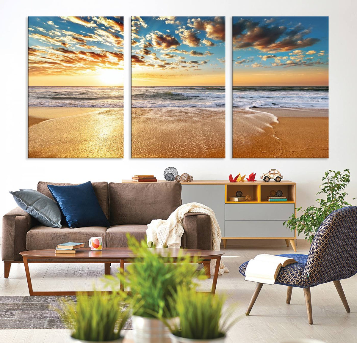Soothing Sunset on Calm Beach