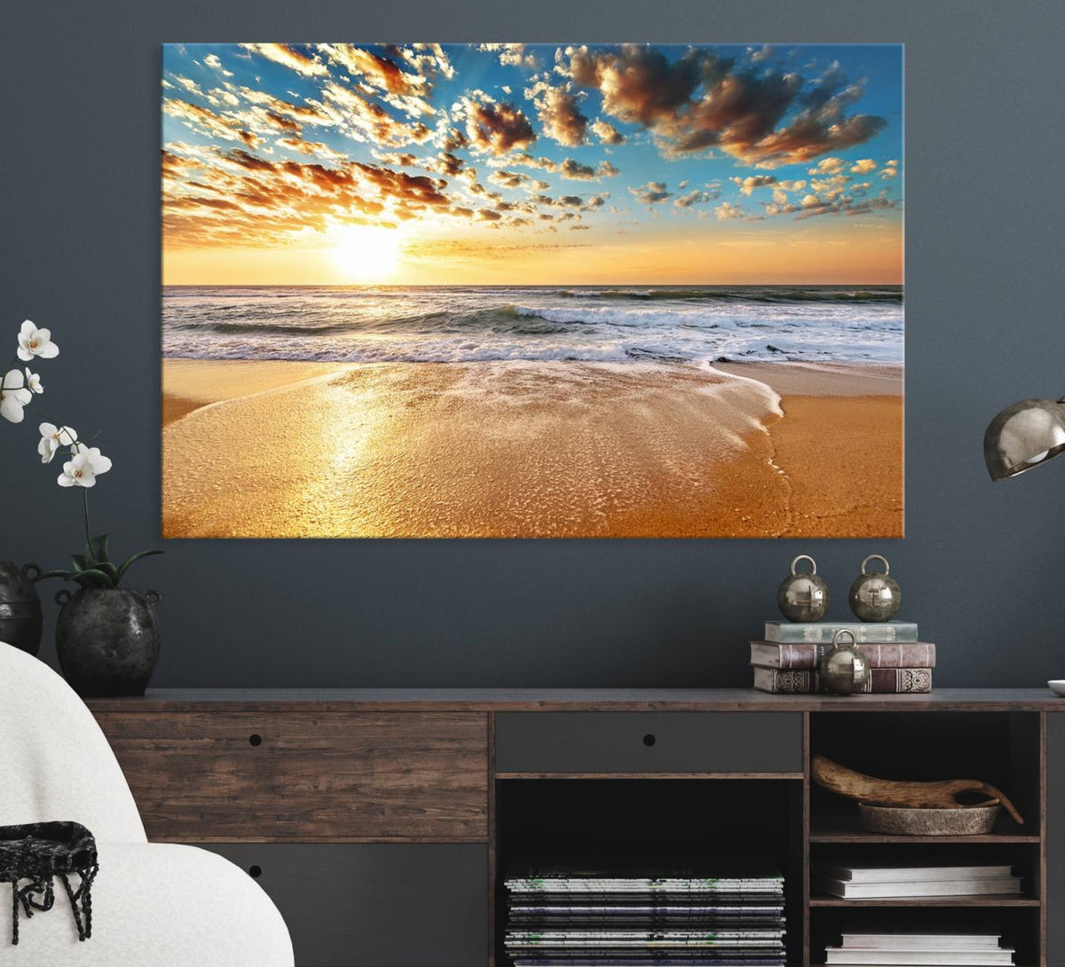 Soothing Sunset on Calm Beach