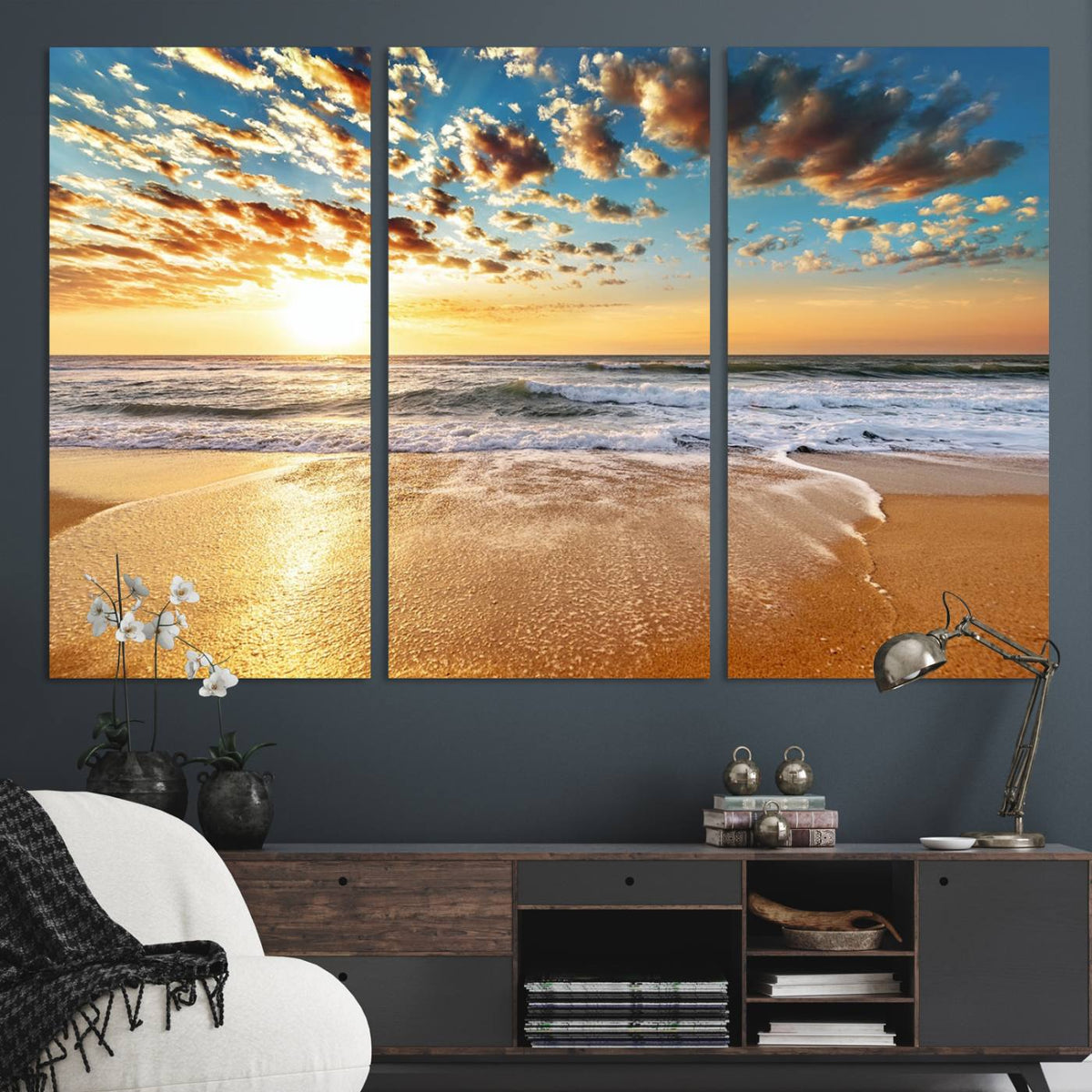 Soothing Sunset on Calm Beach