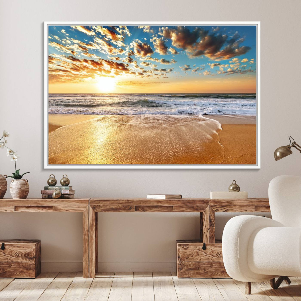 Soothing Sunset on Calm Beach