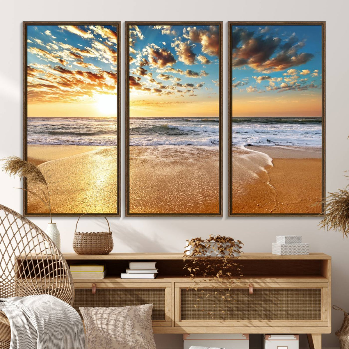 Soothing Sunset on Calm Beach