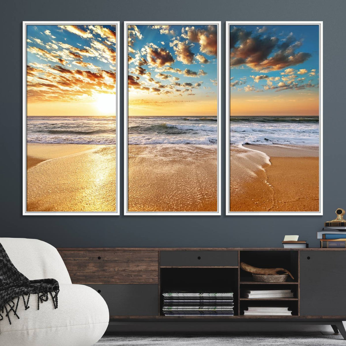 Soothing Sunset on Calm Beach