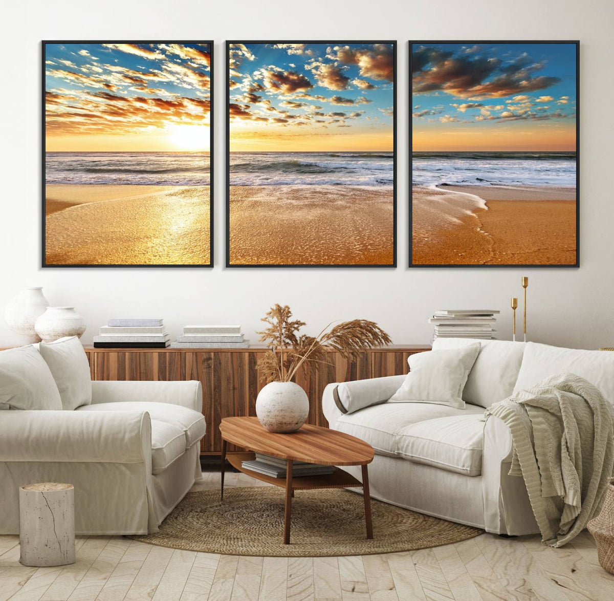 Soothing Sunset on Calm Beach