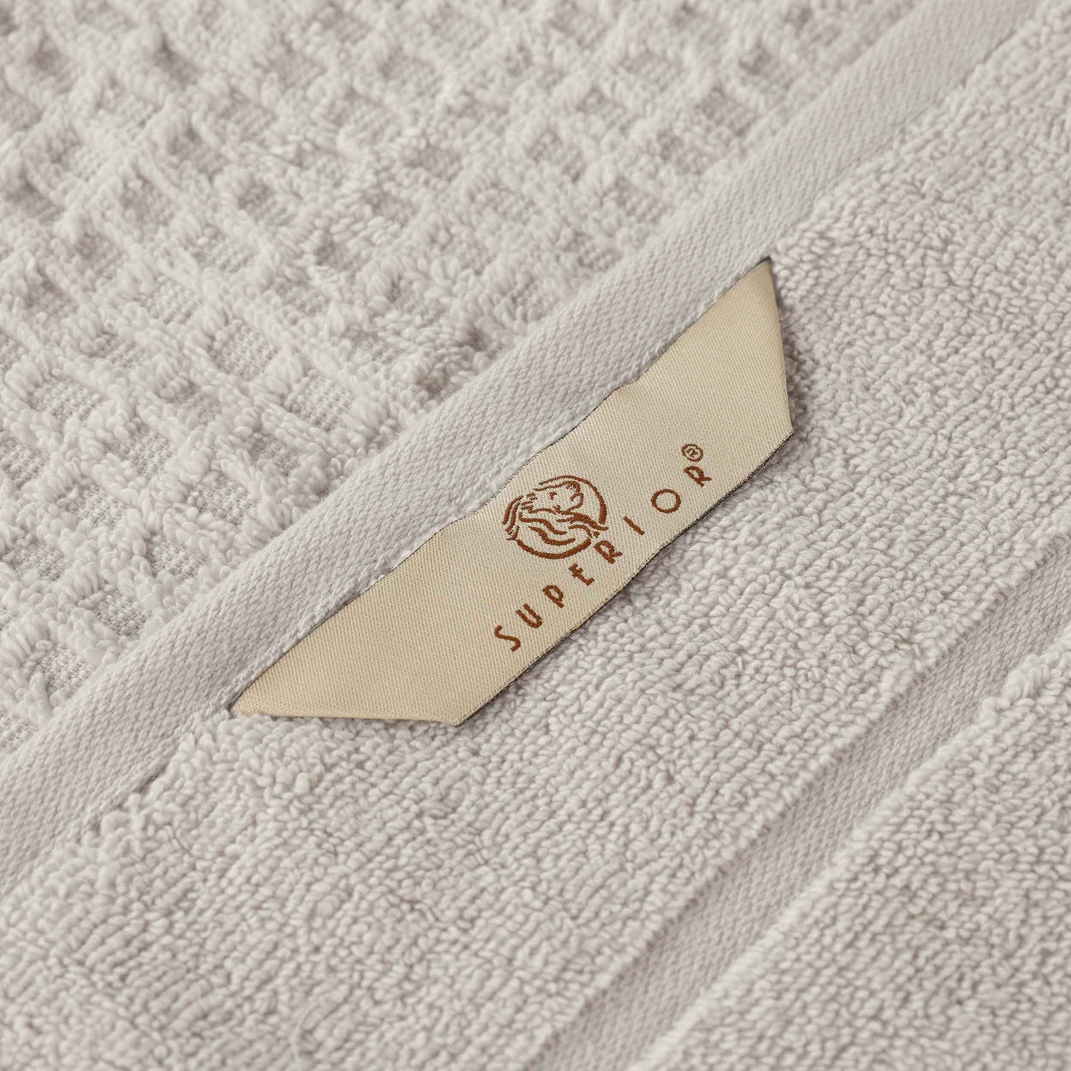 Napa Zero Twist Cotton Solid Waffle Honeycomb Bath Towel Set of 3 - Bath Towel by Superior Brand