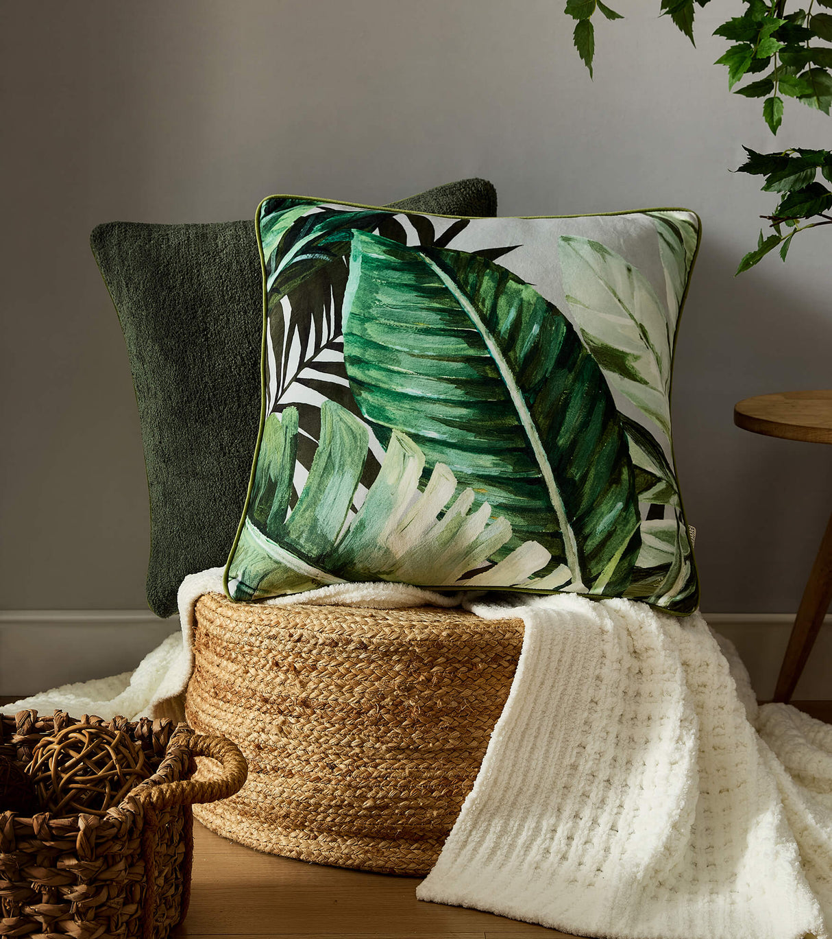 Foliage Greenery Throw Pillow | Last Chance