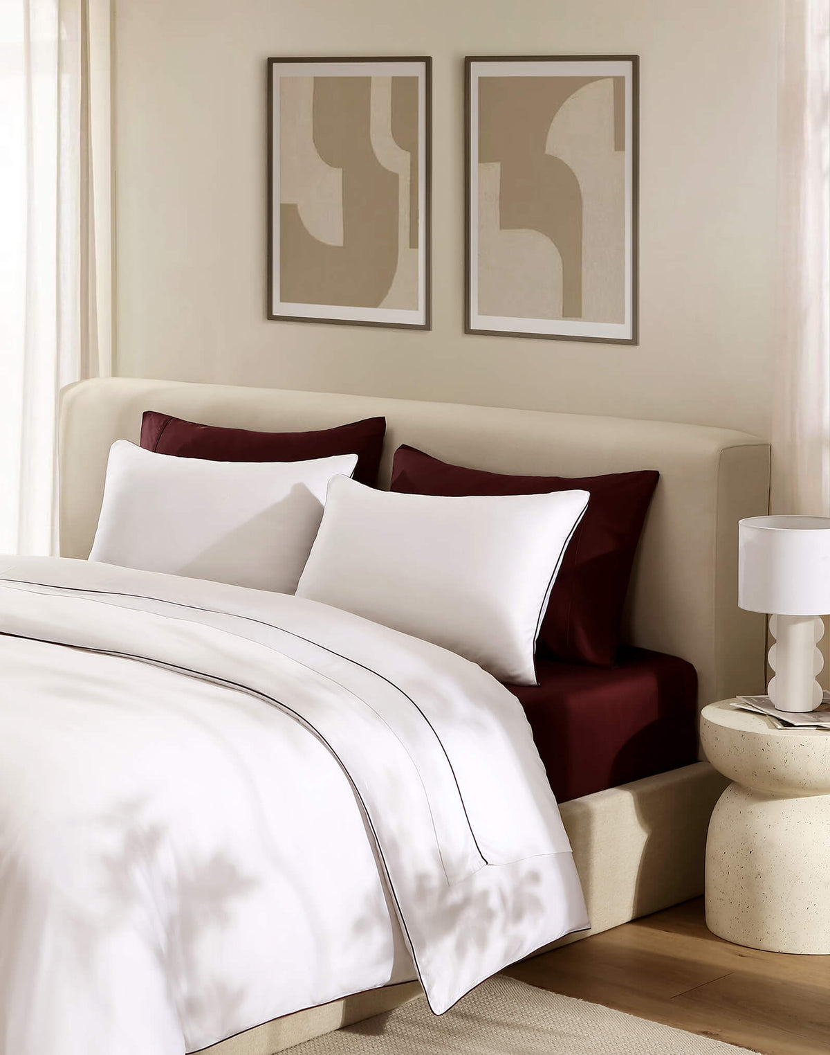 Bamboo Viscose Luxe Duvet Cover with Piping