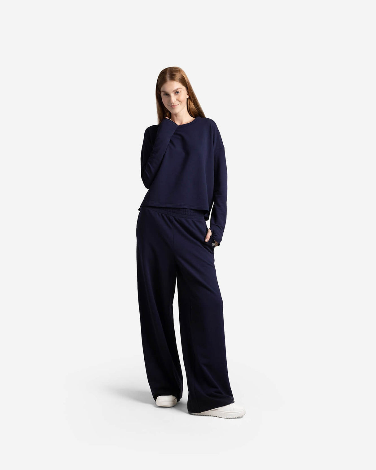 Organic French Terry Long-Sleeved Top