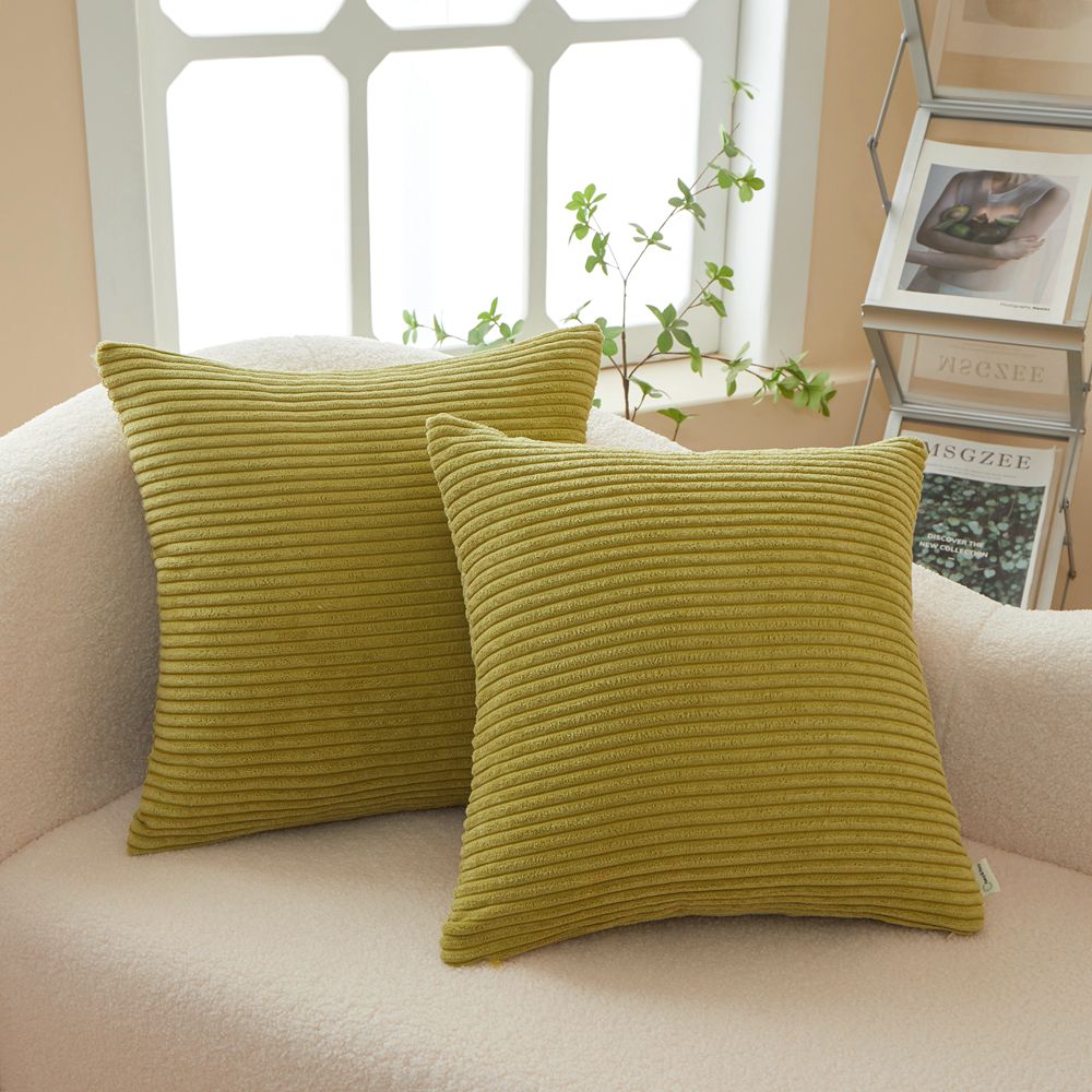 Stripe Throw Pillow covers 7 colors options size 18"x18" 2 covers only