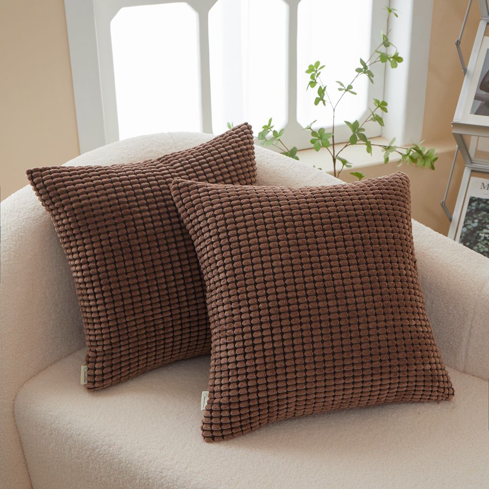 Polyester Blend soft hand feeling Throw Pillow covers pack of 2 size 18"x18"