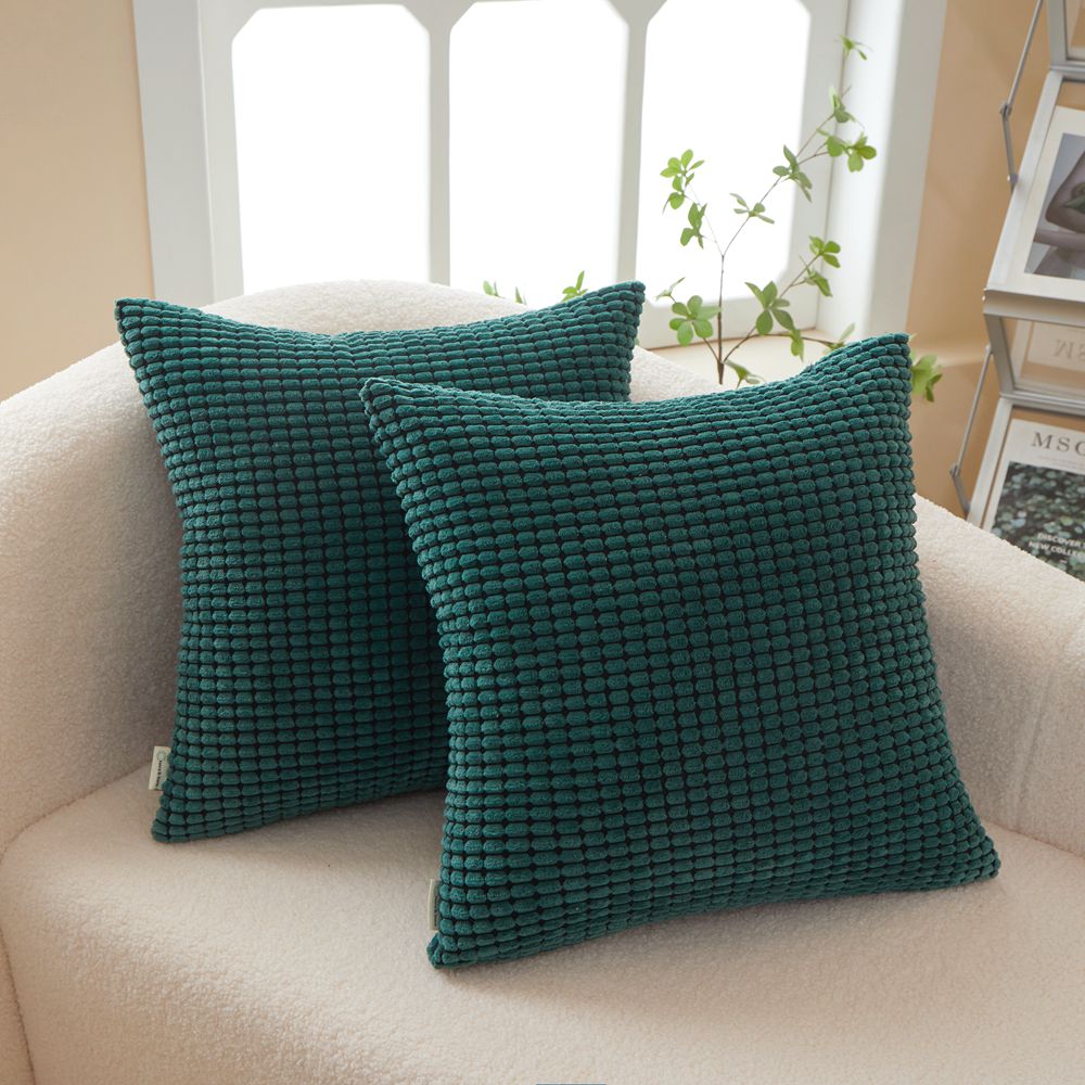 Polyester Blend soft hand feeling Throw Pillow covers pack of 2 size 18"x18"