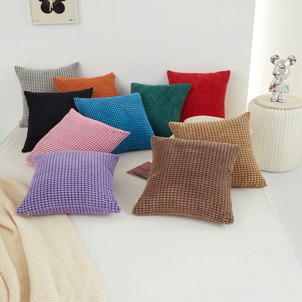 Polyester Blend soft hand feeling Throw Pillow covers pack of 2 size 18"x18"