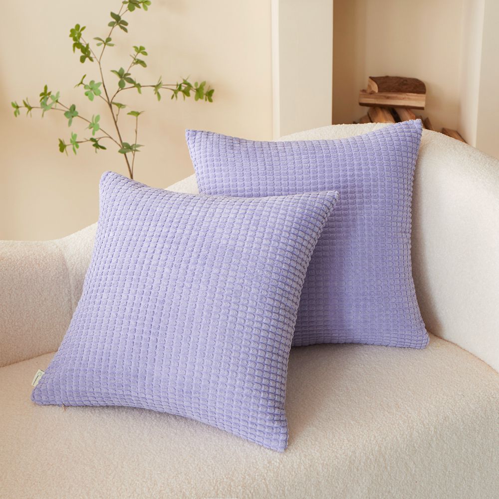 Set of 2 Polyester Blend soft hand feeling Throw Pillow covers size 18"x18" or 12"x20"