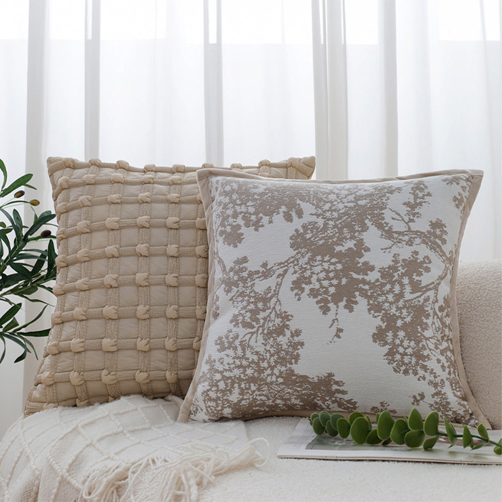 Tranquil Touches: Pack of 2 Throw Pillow with 450g Insert size of 18"x18"