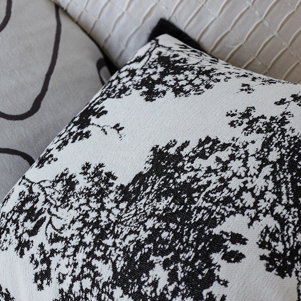 textured embroidery, subtle floral throw pillow covers Pack of 2of 18"x18"