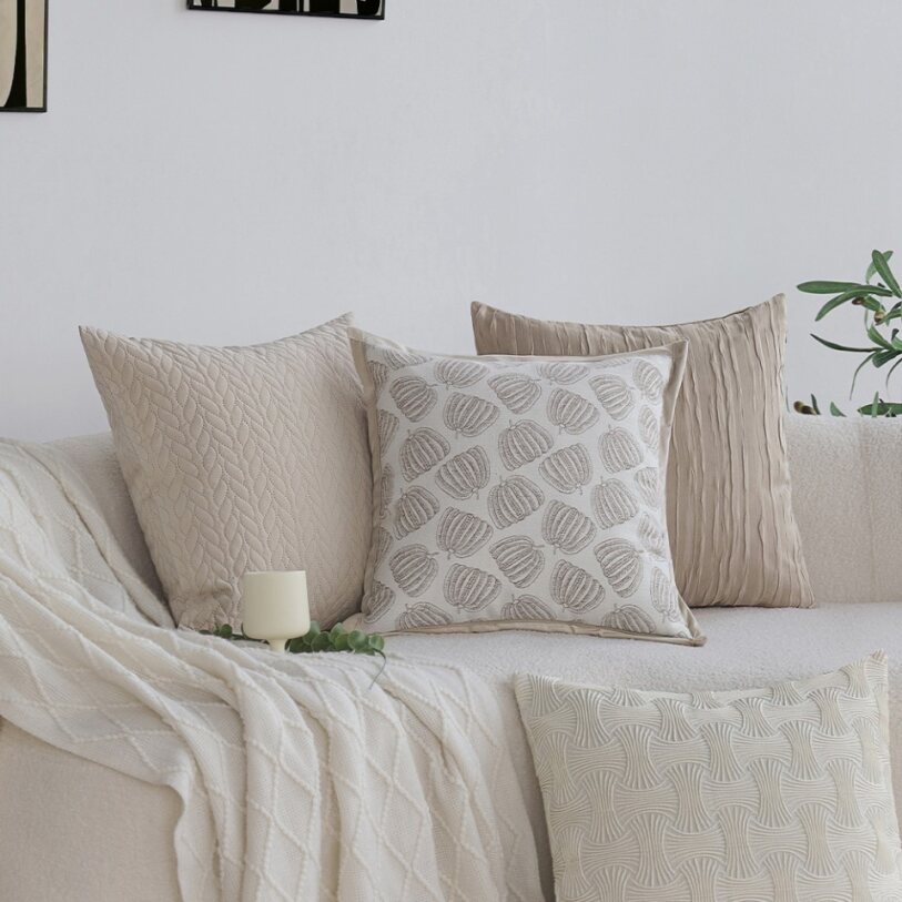 Tranquil Touches: Pack of 2 Throw Pillow covers size of 18"x18"