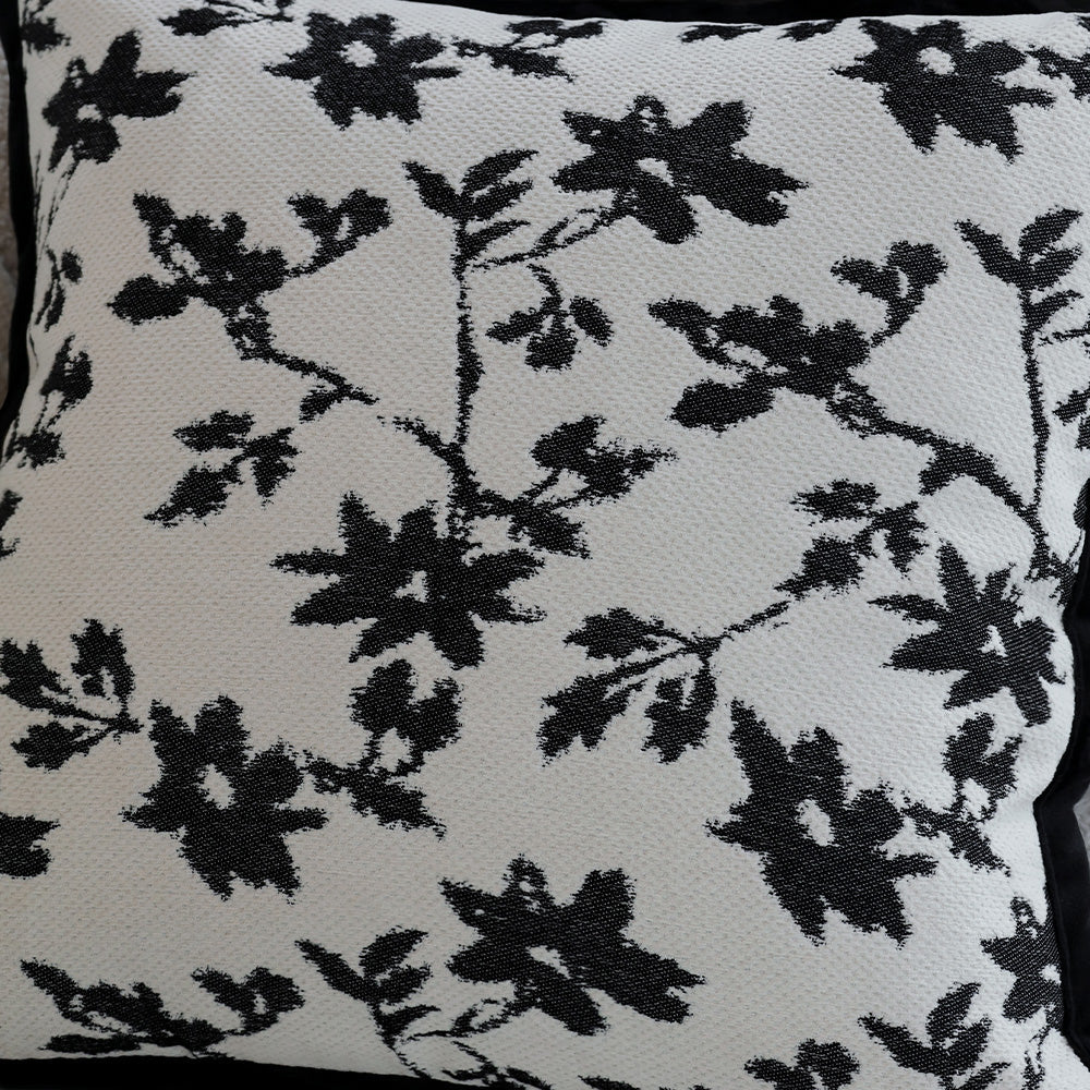 textured embroidery, subtle floral throw pillows Pack of 2 of 18"x18" with 450g insert