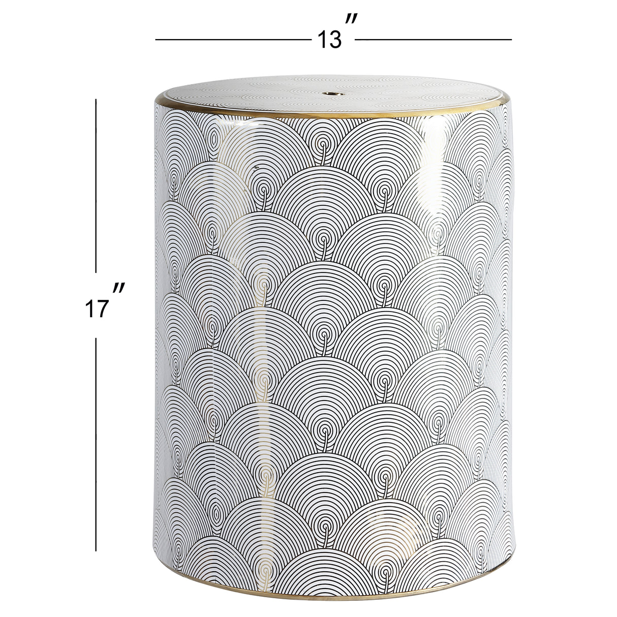 Fish modern ceramic garden stool