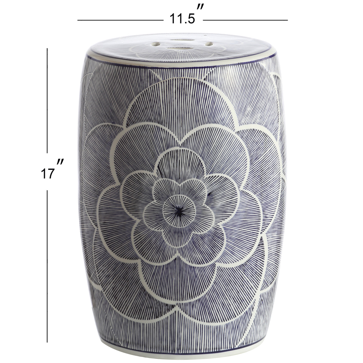 Camellia ceramic drum garden stool