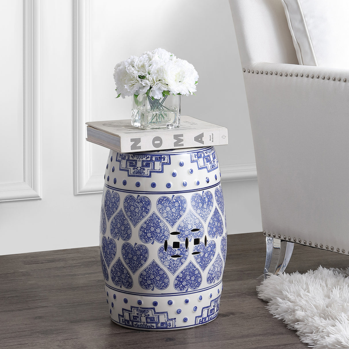 Happy-chinoiserie-ceramic-drum-garden-stool-Outdoor-Tables