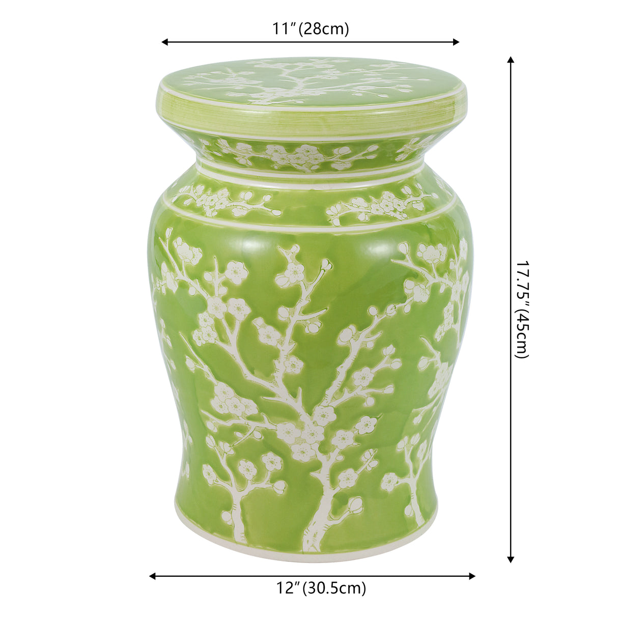 Cherry ceramic garden stool classic
