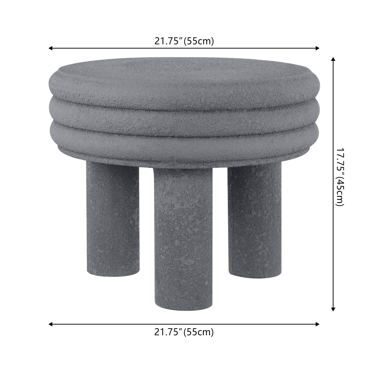 Rashida Contemporary Minimalist Curvy High Indoor/Outdoor Accent Table